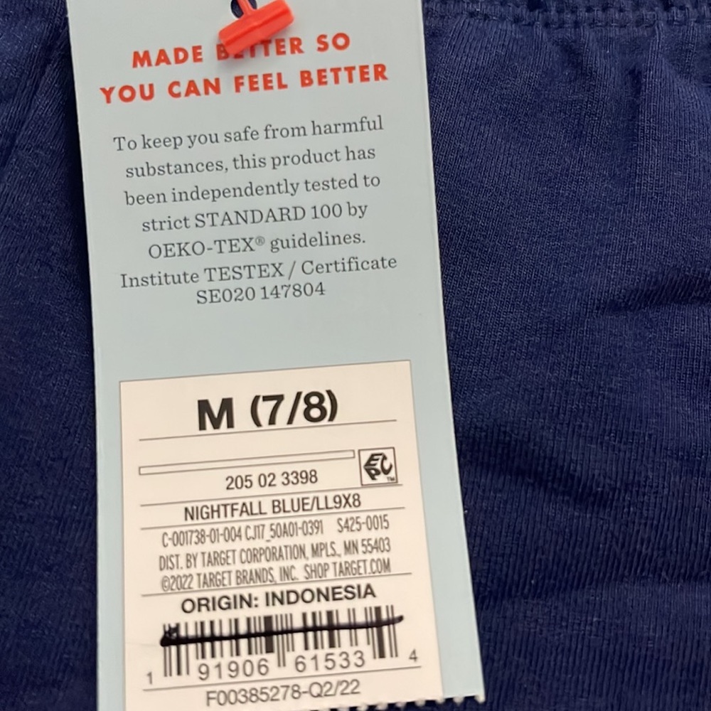 Cat & Jack girls navy blue capri legging size M 7-8 NWT - Picture 4 of 6
